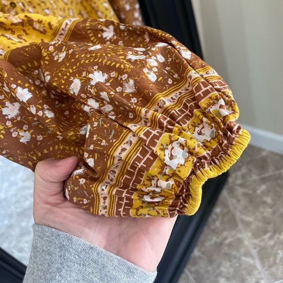 Joie Prairie Cottagecore Peasant Ruffle Button Up Long‎ Sleeve Top Size Small - Picture 2 of 10